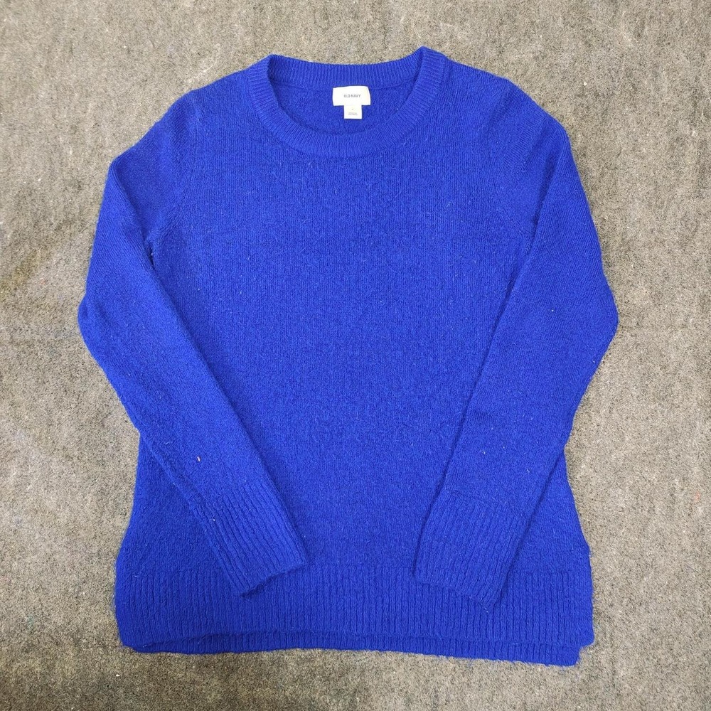 Old Navy Royal Blue Crewneck Knit Sweater Womens Small Long Sleeve Top